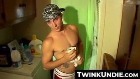 TwinkUndie.com - Good-looking young guy's boxers cock play and