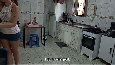 A maid agrees to work naked for some extra cash.