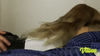 I like touching her when she´s wearing a skirt and stockings. It makes her even hotter.