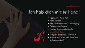 Fiese Handfetisch JOI | Avalee Audio | German | SPH | Edging | Overstim | Countdown | Hands | Erotikaudio für devote Männer
