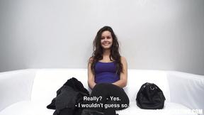 ”Czech teen hottie does porn casting”