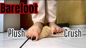 2-meter tall giant barefoot crushes plush toy: size 46 toes