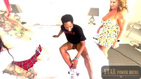 stepmom lana lee catches sabien demonia sucking bbc & joins the nasty threesome fuckfest