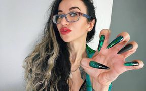 Long Nails, Teasing, Sucking Fingers and Hot Handjobs with Spit