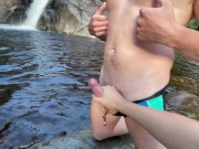 Caught jerking off stranger at public swimming hole