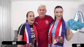 Giant Tits &amp; Massive Ass Football Ultras Lady Gang &amp; Jennifer Mendez Squirt Drinking Foursome - Immoral Live 4K