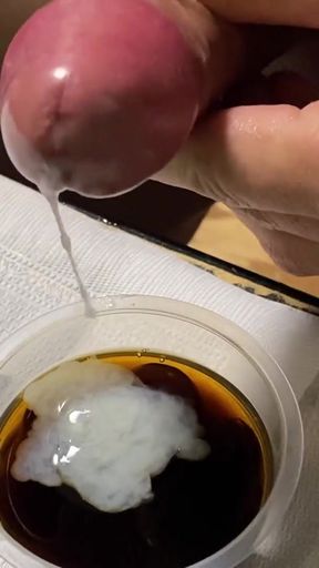 Eat coffee jelly with two servings of homemade milk   Clip 1