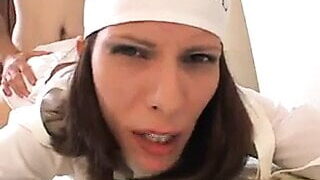 Guy pounds slut’s tight ass hard