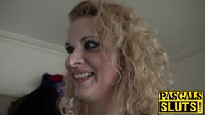 Voluptuous babe lets a maledom spit on her face and fuck her