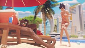 Tracer Couldn't Resist the Urge to sit on BBC
