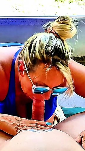 Patio Blowjob POV