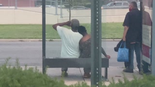 STRIPPING ON THE BLVD😂 SMOKING MOON ROCS WITH HER TITTIE OUT