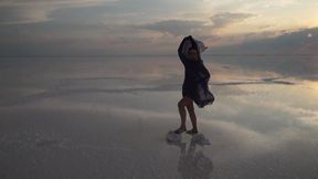 Erotic Dance on salt crust of Salt Lake  Elton
