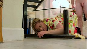 Stepmom gets stuck and fucked in the ass