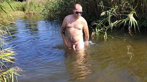 Caught me masturbate in river. Risky outdoor village adventures with pretty stepsister