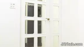 Hot brunette seduces neighbor with cowgirl and doggystyle