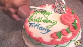 For Her Birthday Tiffany Holiday Wishes for a Cake and a Threesome with Hardcore DP
