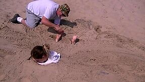 Buried To Sand And Tickled