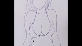 How to draw simple sexy girls Pencil Sketch