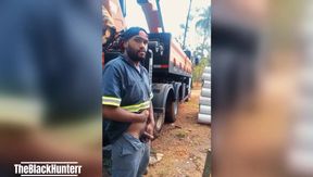 Masturbating on the Construction Site behind the Truck