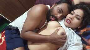 Desi indian girl big boob press by her boyfriend at home