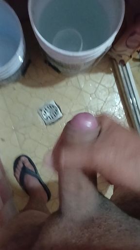 Masturbating in the bathroom