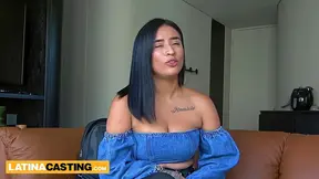 Curvy Big-Assed Latin MILF Gets Her First Cock-Casting Adventure Ride & Blow Job