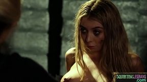 Squirting latina finger banged by busty dyke