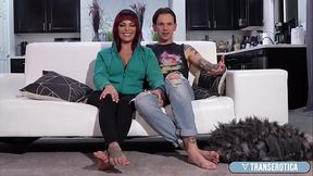 Hunk Will Havoc &amp_ Latina Redhead TS Foxxy In Hot Interview!