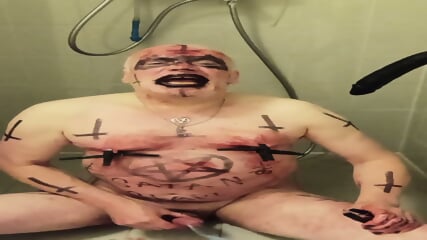 SM slave is initiated as a sacrificial Satan slave