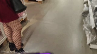 Public Remote Vibrator In the mall I control the teacher's pussy with a lovense lush 4K - MssCreamy