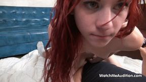 Tiny Teen Redhead Tries Porn