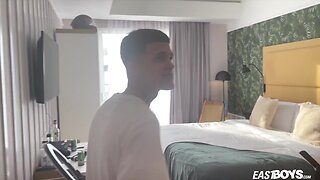 Colombian cuties: a hands-on massage and casting for straight twinks with big uncut cocks