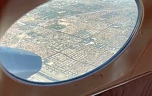 Mile high threesome on private plane ending in double creampie | plane play fucking on love