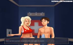 Summertime saga part 9 - Cassie hot blowjob (Espanol sub)