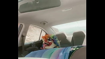 Prettyyasspai Sucking Clown Dick On A Las Vegas Highway While Cars Driving By