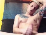 Hot Twink Strokes Big Cock & Shoots A Massive Load - onlyfans/nickatnightt