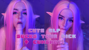POV slutty elf loves sucking cocks and cumshots
