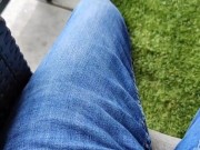 Smoking on the balcony with my full balls and cock so hard - see the twitch at the end