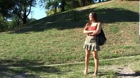 Horny MILF Picked up Outdoors for Sloppy Couch Pounding