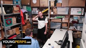 YoungPerps - Loss Prevention Officer Pierce Hartman Drills Dumb Stealing Boy And Cums On His Balls