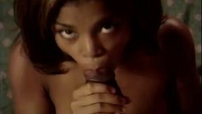 Dirty black slut gets fucked right near the garbage bins