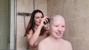 scarlot rose shaves my head nice and smooth for me as we chat about hairstyles, headshaves and wigs, and how they affects our...