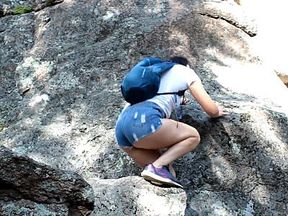 Sexy Brunette Milf Walks Naked In The Woods