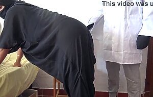 A french muslim girl is disturbed when she sees her doctors big black cock