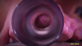 closeup view from inside my fake pussy while i fuck it slow and passionate until i shoot a big load. cum inside fleshlight - camilo brown