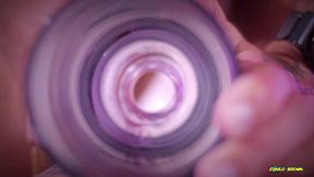 closeup view from inside my fake pussy while i fuck it slow and passionate until i shoot a big load. cum inside fleshlight - camilo brown