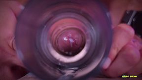 closeup view from inside my fake pussy while i fuck it slow and passionate until i shoot a big load. cum inside fleshlight - camilo brown