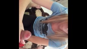 Sucking My Stepbrother off and Swallowing All His Cum