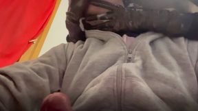 NAUGHTY MISTRESS Nastya surprises her slave by Edging, SOUNDING and WASHING her slave penis with her new smoky latex gloves